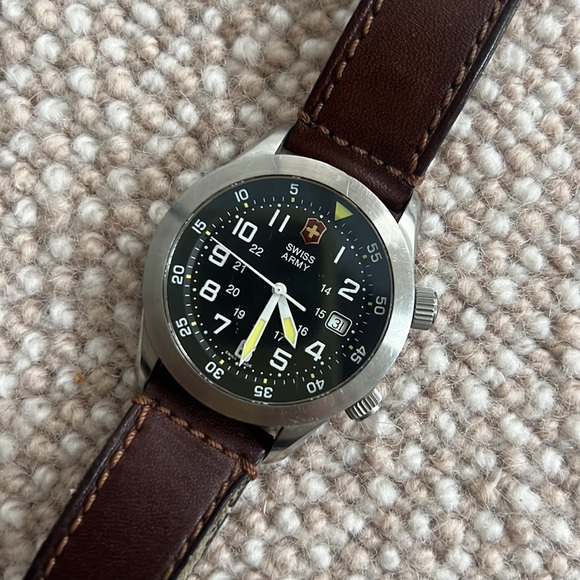swiss army Accessories Vintage Swiss Army Watch Brown Leather